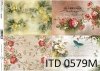 papier do decoupage kwiaty, róże, motyle*Paper for decoupage flowers, roses, butterflies
